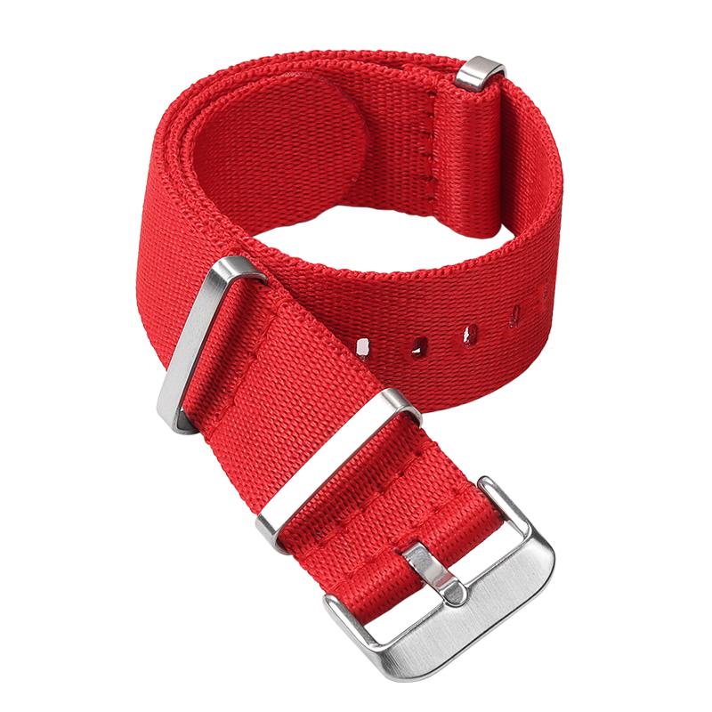 Fashion Watchband Stripe Replacement Men Women Nylon Watch Band with Silver Pin Buckle 20mm 22mm Strap for Rolex Band for Omega