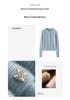 Women's Cashmere Cardigan Sweater Coat with Rhinestone-Embellished Round Neck, Light Luxury, Thickened Style, Long Sleeves.