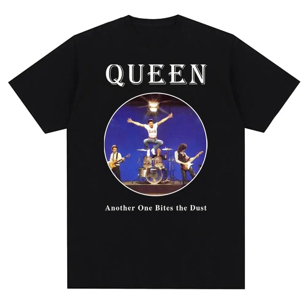 Vintage Queen Rock Music Band Tričko s grafickým potiskem Móda Pro volný čas Crew Krátký rukáv Tričko větší velikosti Dámské