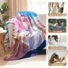 Cartoon Honkai: Star Rail Cyrene Flannel Blanket Warmth Soft Anime Pink Nap Blanket Multifunctional Decoration Blankets