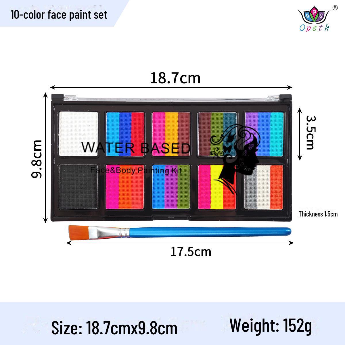 

Набор разноцветных водорастворимых красок для лица и тела для детской оперы и аквагрима Water-Soluble Face Paint