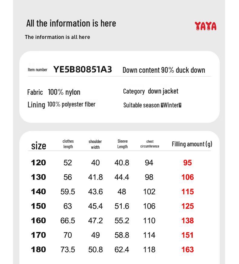 Yaya Unisex Hooded 90% Down Winter Jacket