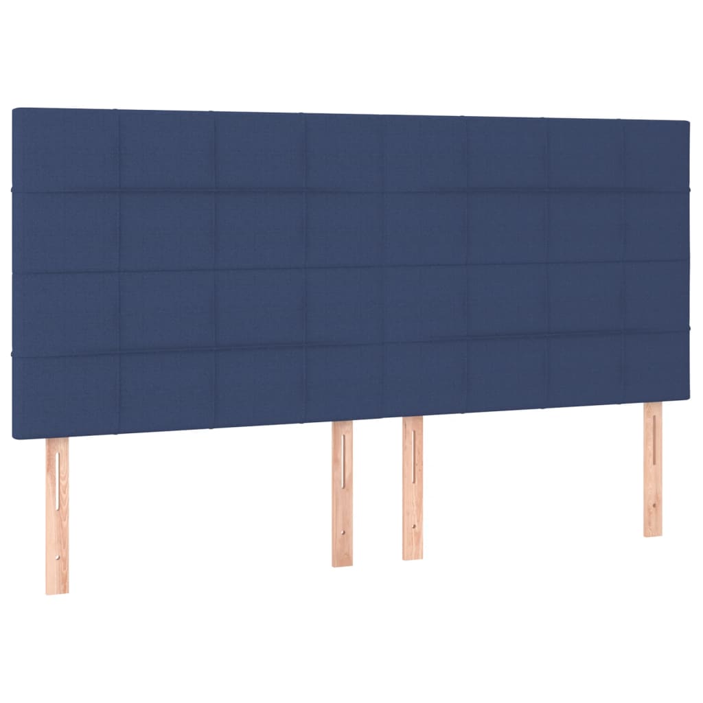 Box Spring Bed with Mattress Blue 180 x 200 cm Fabric