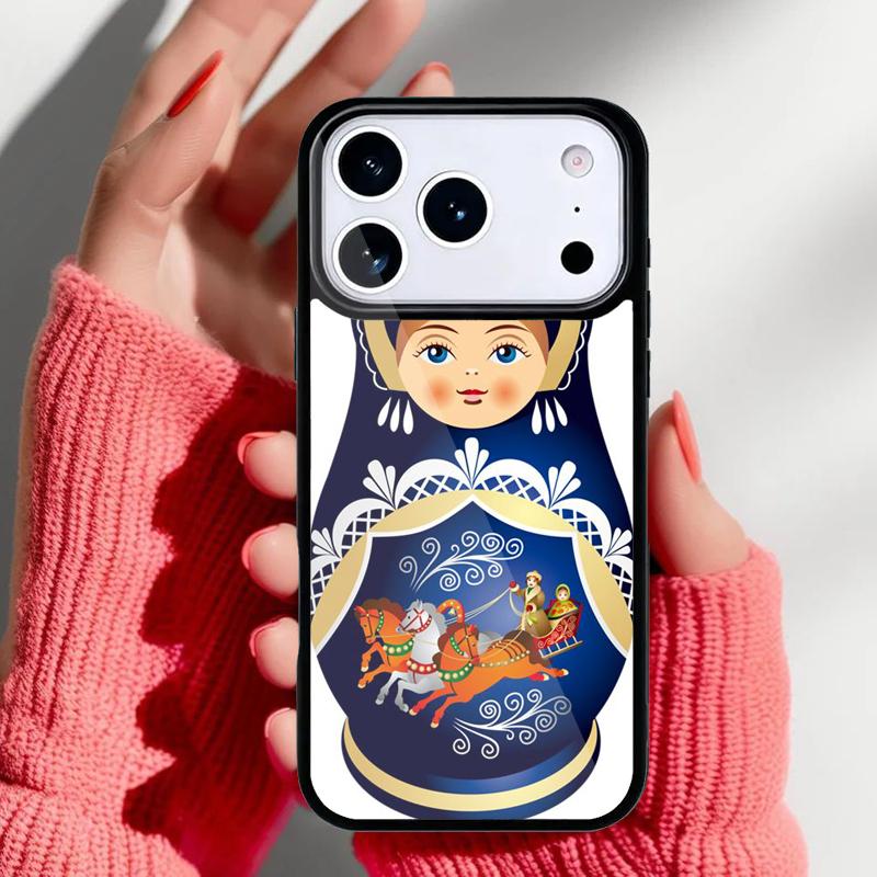 Cute Russian Dolls Matriochkas Phone Case for iPhone 17 16 15 14 13 Pro Max Back Cover for 12 11 Pro Coque