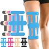 10PCS Elastic Precut Knee Kinesiology Support Tape,Contoured Fitting Athletic Bandage,Compression Knee Tape for Fitness