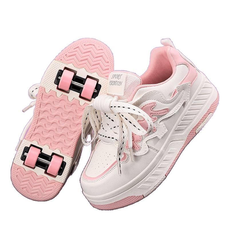 Direct New Children'S Four Walking Shoes Girls Boys Invisible Pulley Boys Skates Students