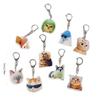 Funny Cat Face Acrylic Keychain Stylish and Sturdy Keyring Accessory Bag Pendant Suitable for Multiple Occasion