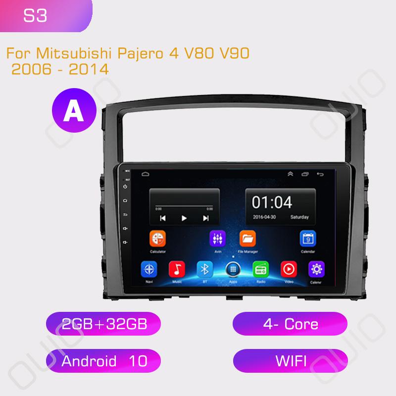 2din Car Radio Multimedia Player Carplay Auto GPS Navigation DSP BT NO DVD For Mitsubishi Pajero 4 V80 V90 2006 - 2014