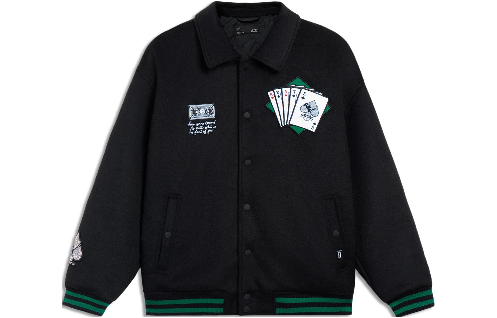 Li Ning Puffer Jackets Men s Black Lapel Moderate Other AJMT035-3 S