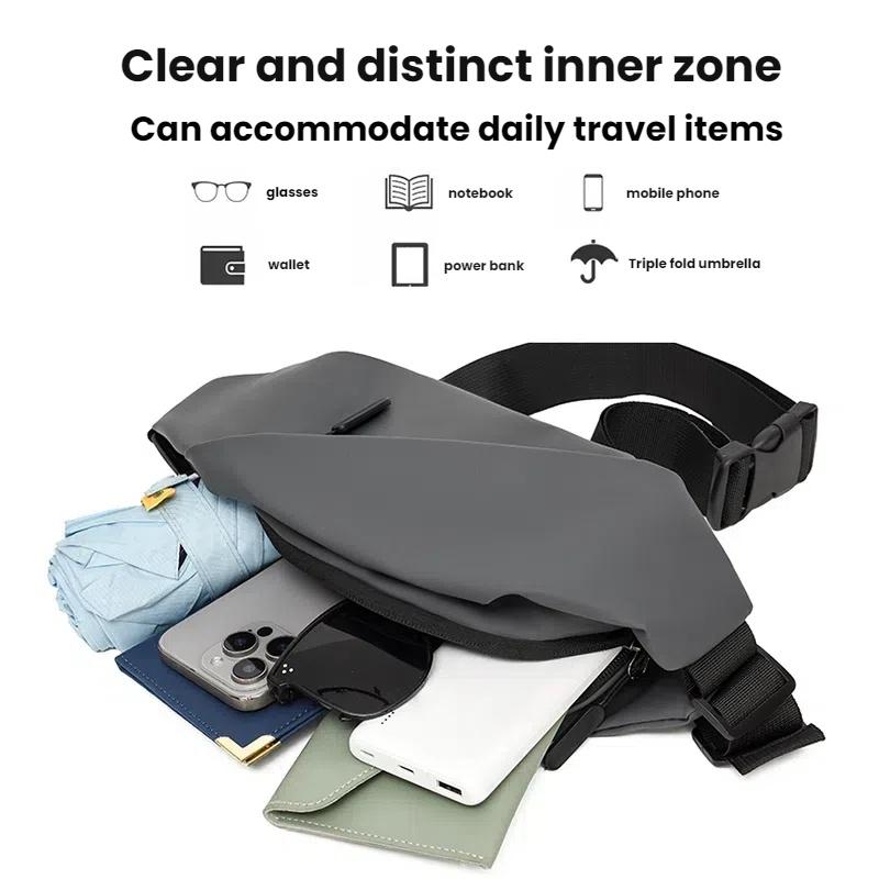 Fashiable Men's Chest Bag Sports Waist Bag Suitable for Sports Mountaineering Daily Life and Other Scenarios