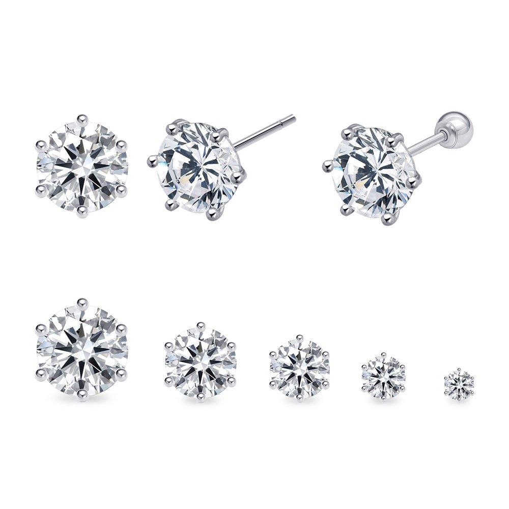

[Goldpang] Silver Brilliant Moissanite Diamond Piercing 2mm