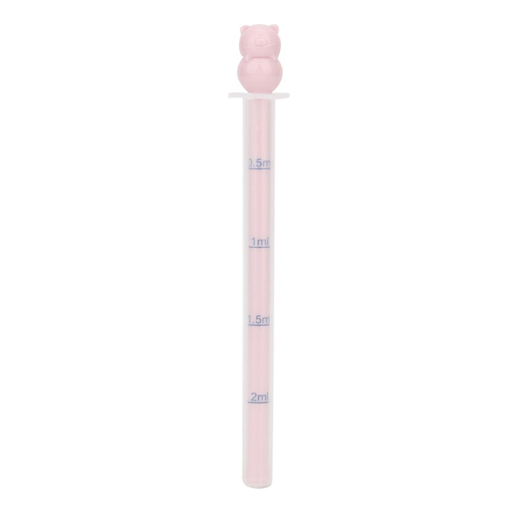 Distributore portatile di medicinali per neonati, con siringa per liquidi e contagocce, con calibrazione (Rosa)