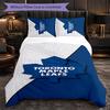 Toronto Maple Leafs Pattern Microfiber 3Pcs Bedding Set Decor Duvet Cover Set For Bedroom Home Use