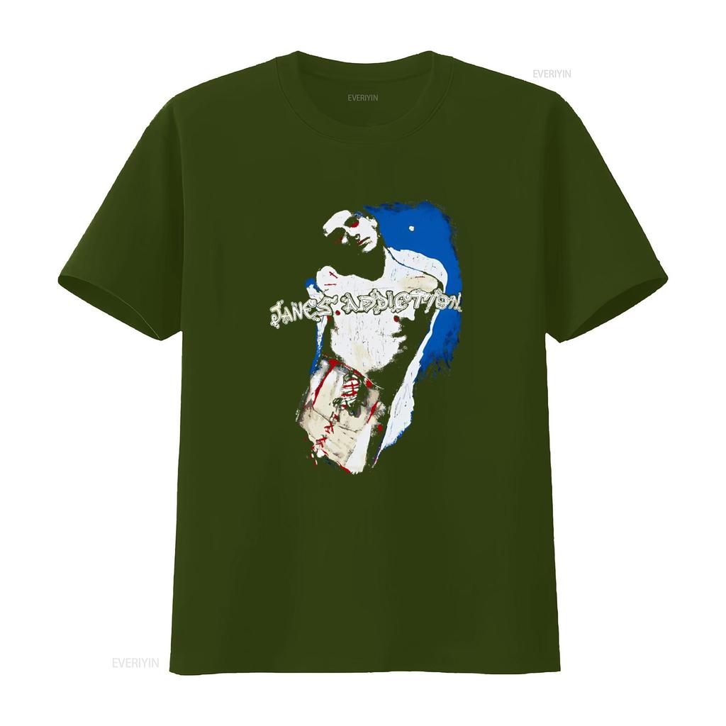 Janes Addiction Perry Farrell Alternative Rock Music Band T Shirt BNM JNS 1001 with Long or s and Unique Print vintage Washed