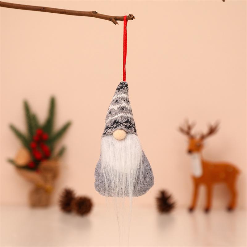 Christmas Knitted Forest Old Man Faceless Doll Pendant Ornament