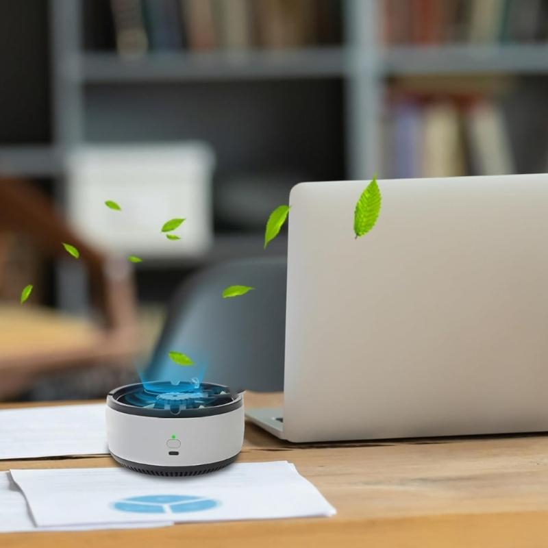Multifunctional Smokeless Ashtray Air Purifier USB Charging for Freshing Air Indoors Home Office Car Use Reducing Odors
