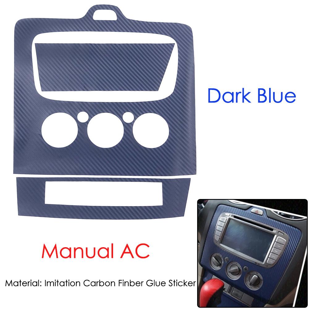 3D carbon fiber sticker Central control Panel decoration trim for Ford focus mk2 2009-2016 auto accessories