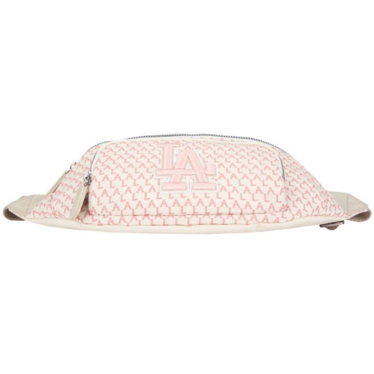 New MLB Monogram Collection Nylon Fabric Fanny Pack Regular Unisex Pink 32BGC9941-07P