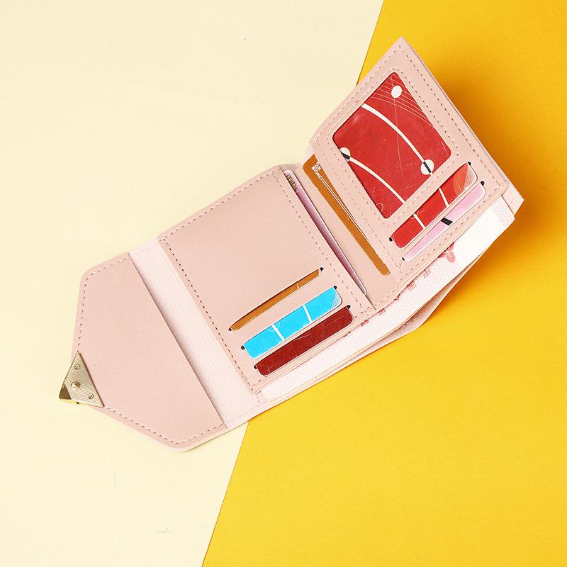 Korean Style Women's Three-Fold Wallet with Card Holder & Mini Coin Purse