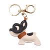 Adorable French Bulldog Leather Keychain Lovely Accessory Gift for Animal Lovers Present Fashion Accessory
