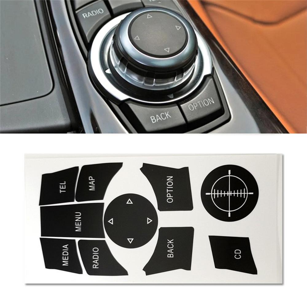 New 1 Set Button Repair Decal Stickers For BMW 3 Series E90 E92 E93 iDrive 2009-2011