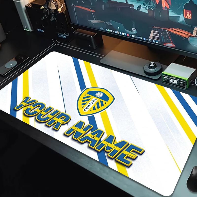 Benutzerdefinierter Name Leeds United Mauspads Großes Gaming-Tischkissen Rutschfestes Laptop-Tablet Großes Mauspads XXL Matte Mini-PC-Spielmatte Mit Schlosskante_XIA