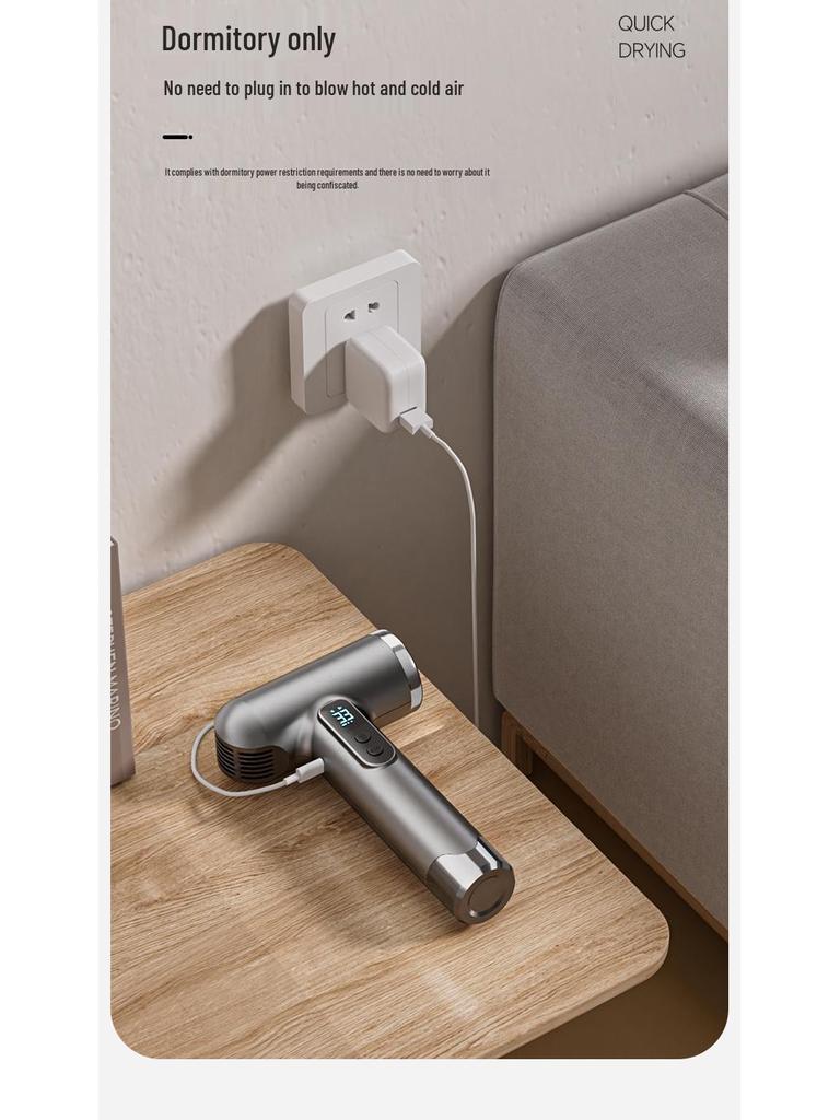 Student Dormitory Quiet High-Speed Quick-Dry Wireless USB Hair Dryer