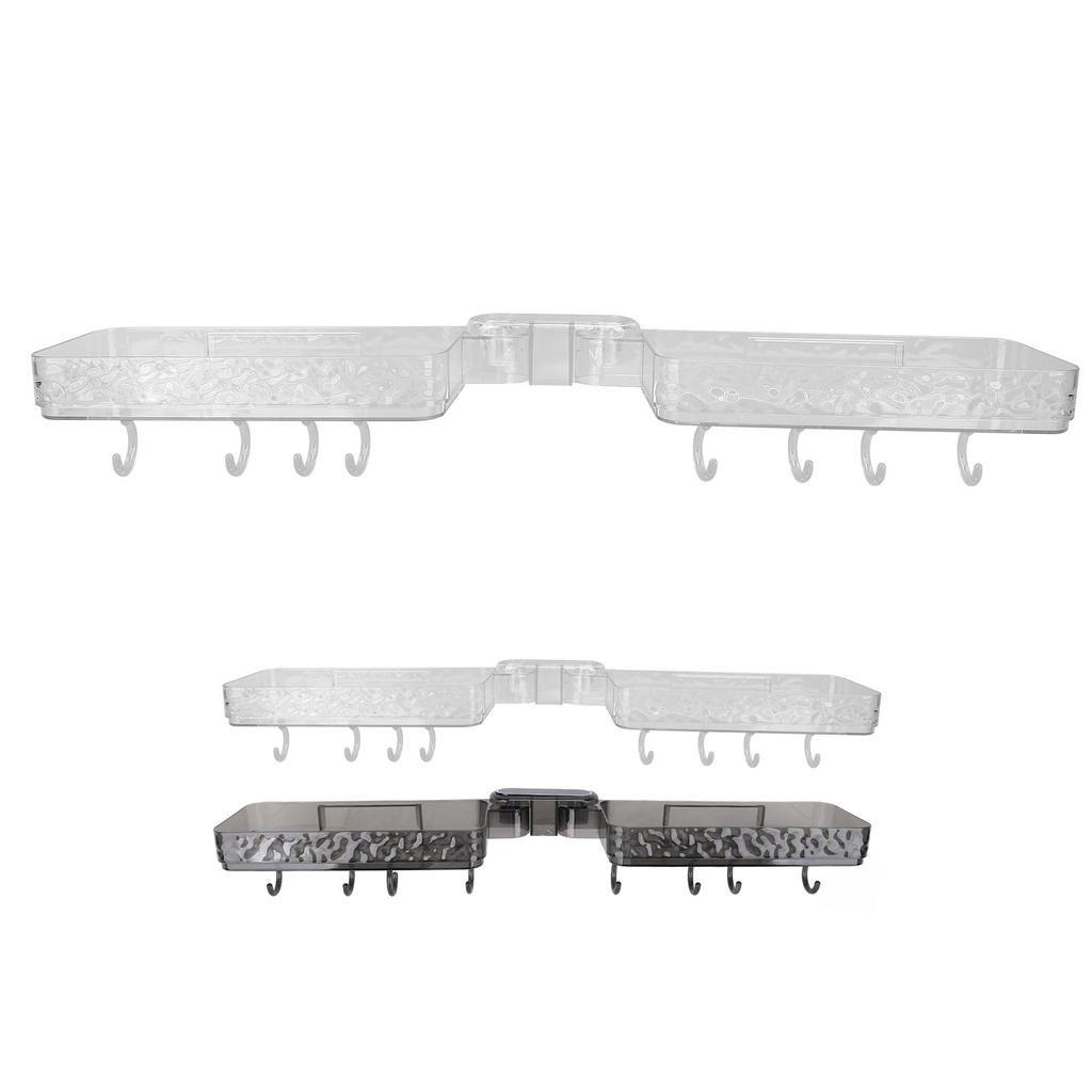 Wall Mounted Sink Caddy Water Resistant Foldable Sturdy Versatile Shower Rack Shelf Organizer for Ba