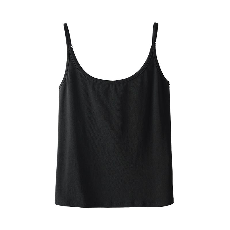 

Plus size women clothing [Basic U-Collar Vest] Chubby Girl Summer Slimming Inner wear Cover Supernumerary Breast Thread Sling Top Night Sky Black 4XL