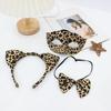 3Pcs/Set Leopard Catgirl Costume Accessories Creative Fashion Half Face Mask Halloween Decoration Sexy Masquerade Mask Christmas