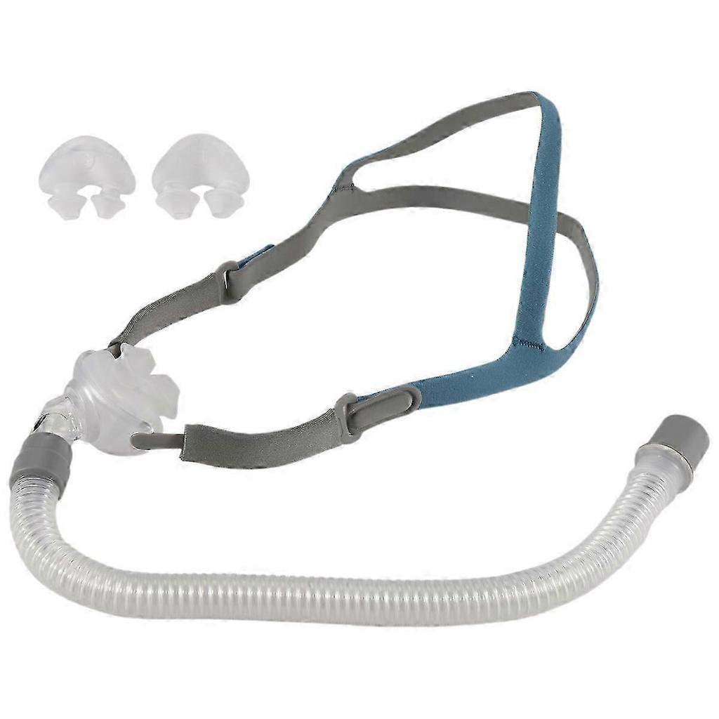 Mască Nazală cu Pernuțe CPAP cu Curea pentru Cap pentru Ameliorarea Sforăitului - Pernuțe S, M, L & Ajutor pentru Somn
