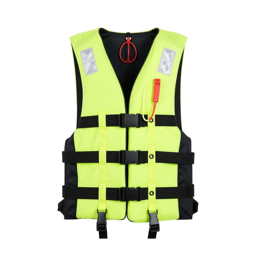 Chaleco Salvavidas de Emergencia para Adultos, Verde, Chaleco Salvavidas Ajustable para Actividades