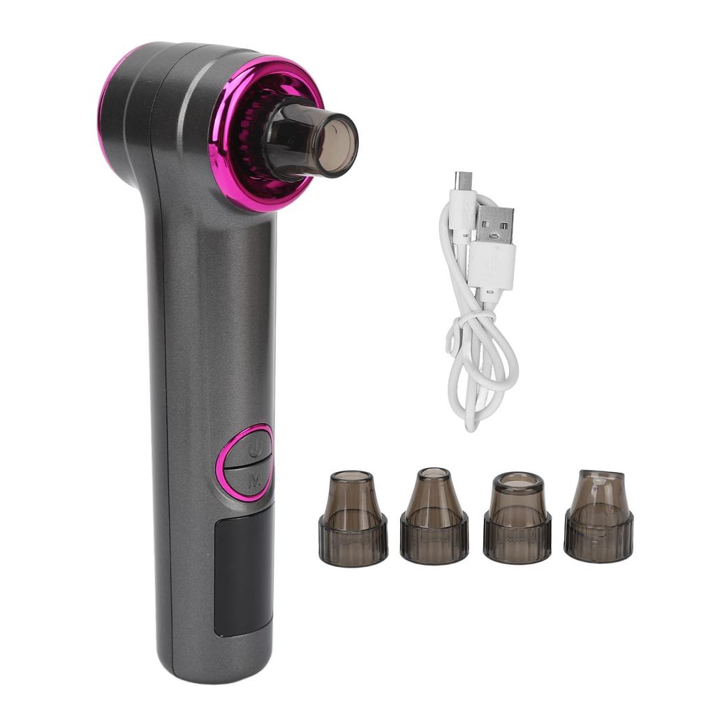 Blackhead Remover Tool Kit Pimple Comedones Removal Instrument Replaceable Vacuum Gray Blackhead Remover Kit