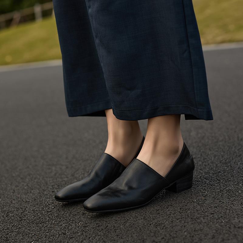 Fashion 2025 Spring Summer Arrive Dress Office Shoes Women Pumps Genuine Leather Shoes Square Toe High Heels Single Shoes Heels Women