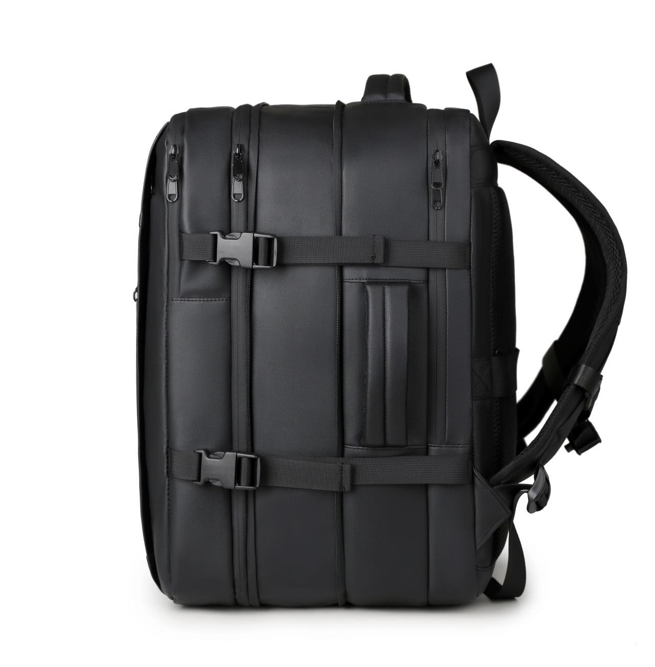 

Расширяемый рюкзак для деловых поездок с отделением для ноутбука и разделением на влажное и сухое Vacuum Compression Dual Shoulder зелёный