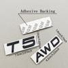 3D Metal T5 T6 AWD Car Trunk Emblem Badge Letter Logo Decal Replacement For Volvo XC60 XC90 S60 S90 Black Chrome Accessories