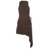 European and American style 2026 summer new women's clothing fashion solid color sexy sleeveless waist dress women