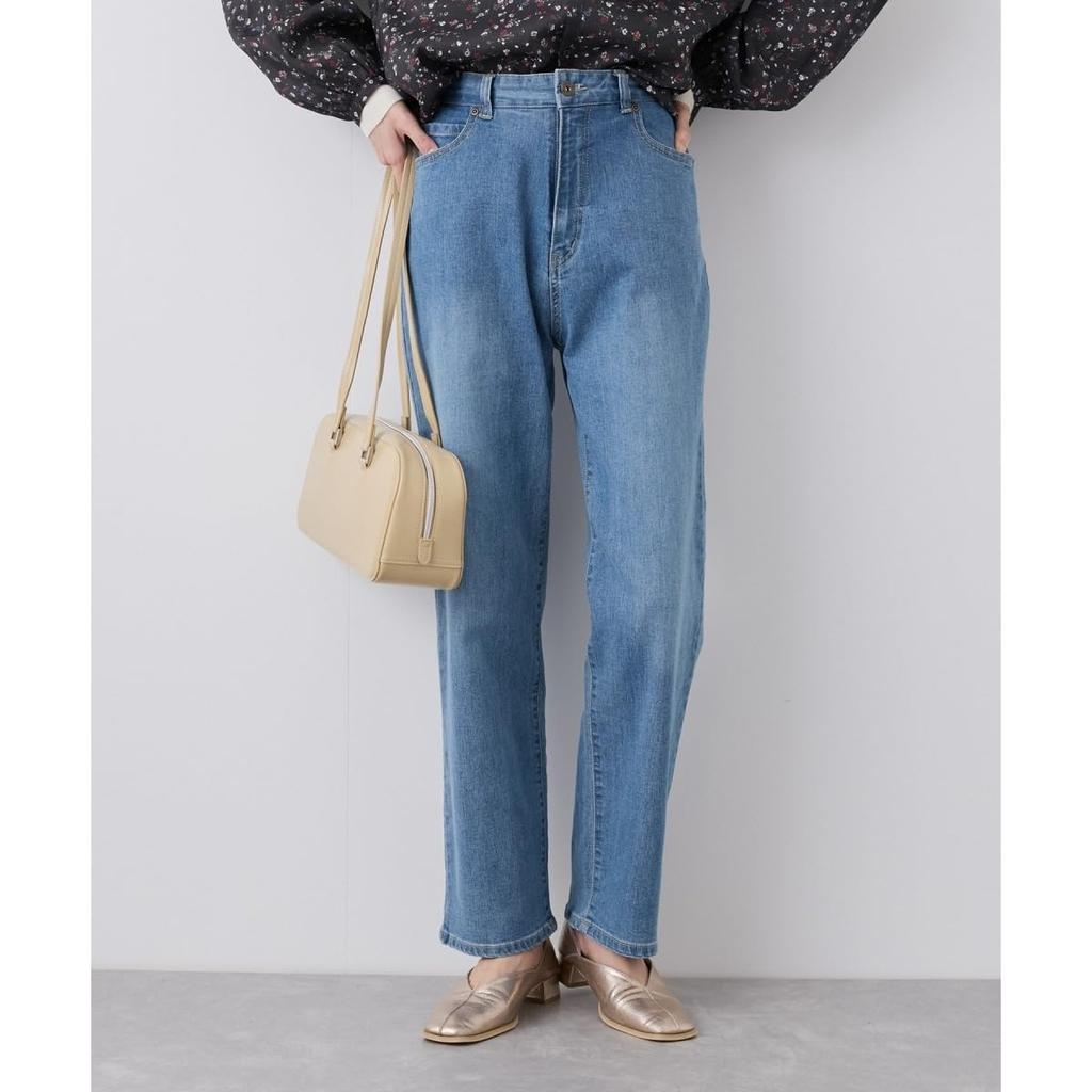 ROPE PICNIC Waist Revolution Denim Waist Shape Straight Denim Pants Blue 36 (44)