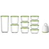 FOSA Kit De Mise Sous Vide Alimentaire En Récipients - 600-850-1350-2850 Ml - Blanc Et Vert
