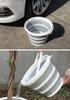 Portable Silicone Foldable Water Bucket for Outdoor, Car, and Camping Use