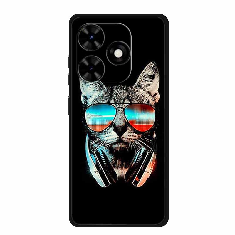 Case For Tecno Spark Go 2024 Animals Painted TPU Silicone Soft Phone Cover for Spark Go2024 BG6 Protector Wolf Shockproof Para