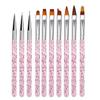 Nagelbürsten-Set 10 Stück für Kunst, Maniküre-Pinsel und Zubehör