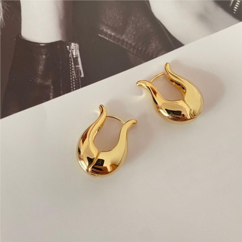 Geometric Simple U Shaped Hoop Earrings for Women French Vintage Ear Buckle Party Jewelry Gifts