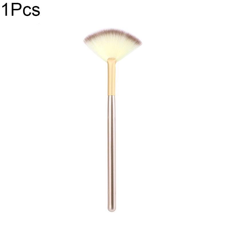 Soft Fan Shaped Makeup Brush Portable Highlight Contour Blending Brushes for Loose Powder Cosmetics Beauty Care Makeup Tools