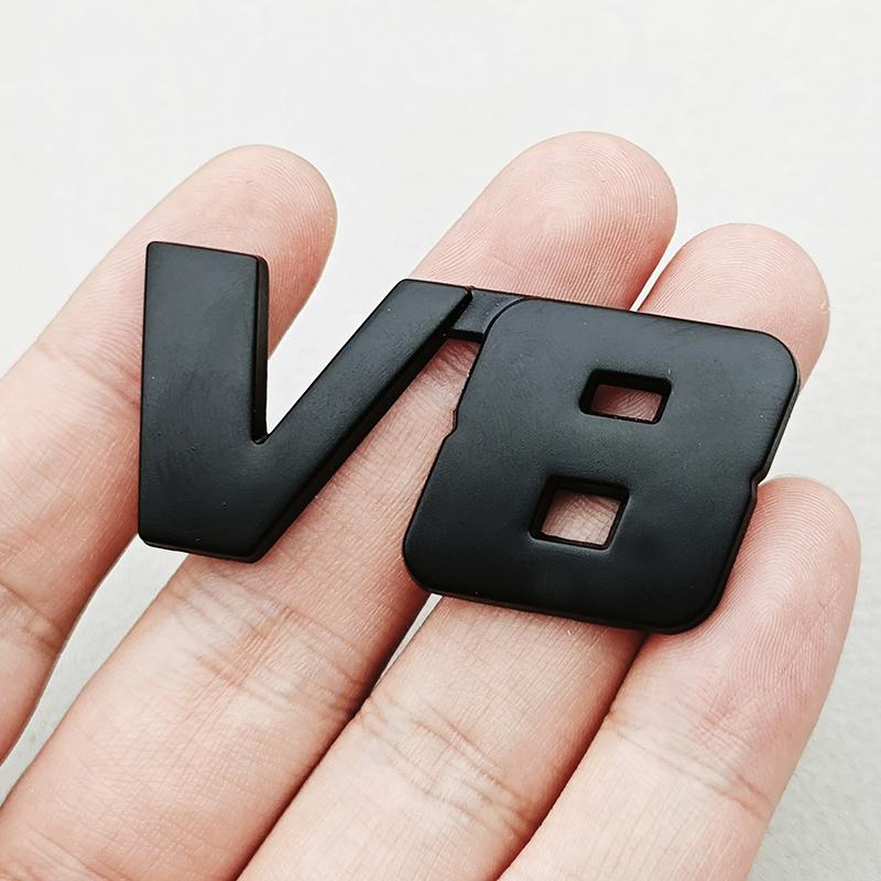 3D Metal Car Sticker Logo V6 4WD Car Rear Trunk Badge Fender Side Emblem Decals For Toyota Tundra Tacoma Land Cruiser Highlander