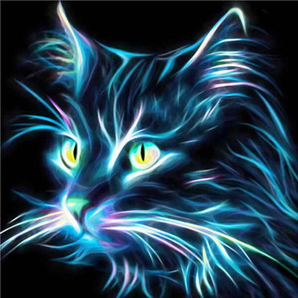 DIY 5D Diamond Painting Animal Wolf Cat Cross Stitch Full Drill Embroidery Mosaic Art Picture of Rhinestones Wall Decor
