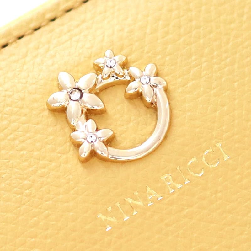 Nina Ricci Jardin Purse Wallet Yellow 85-1163 Women's