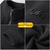 Men's Plus Size Fleece-Lined Stand Collar Sweatshirt