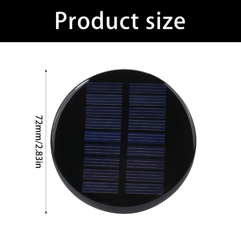 Compactly 72Mm Circular Solar Chargers 4.5V High Conversion Rate Durability for DIY Power Projects Round Solar Panel
