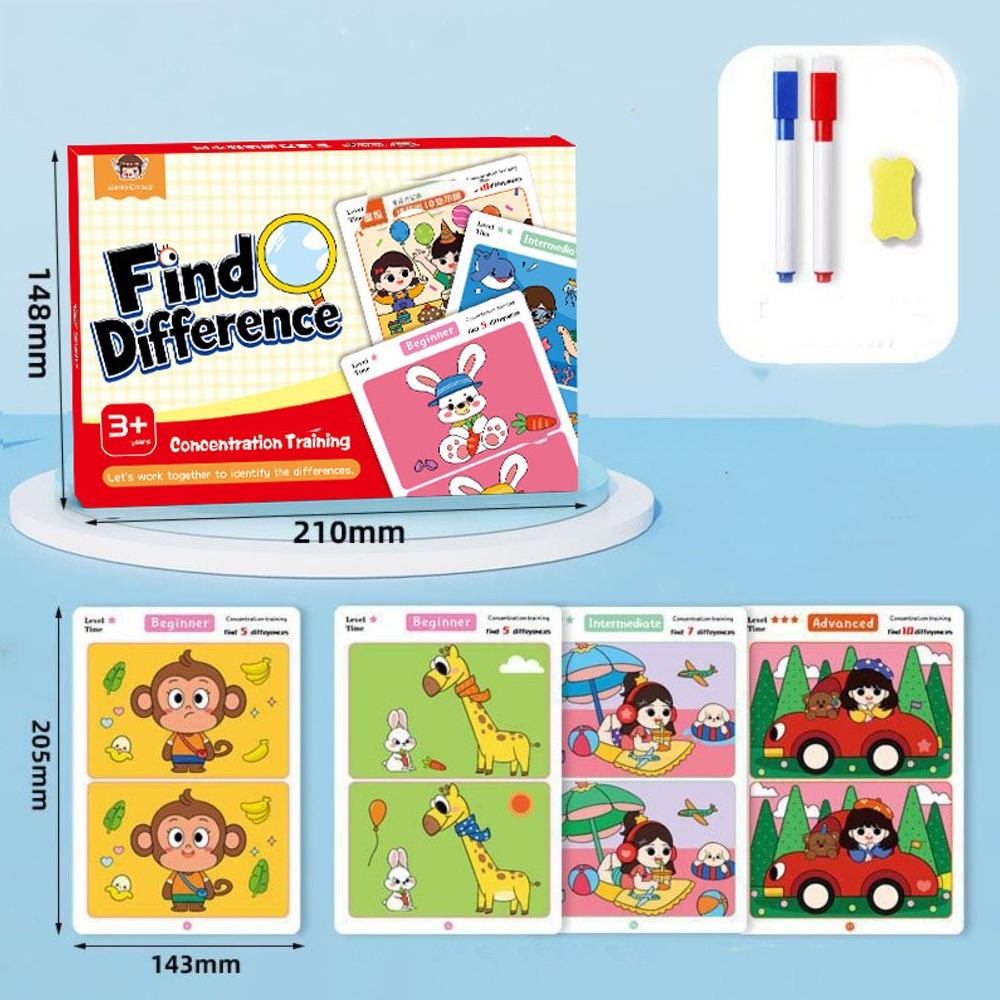 

Найди отличия на картинках Тренировка внимания Многоразовая игровая карточка